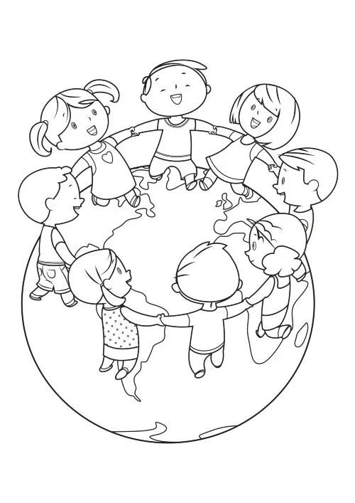 Child-friendly mindfulness coloring sheet