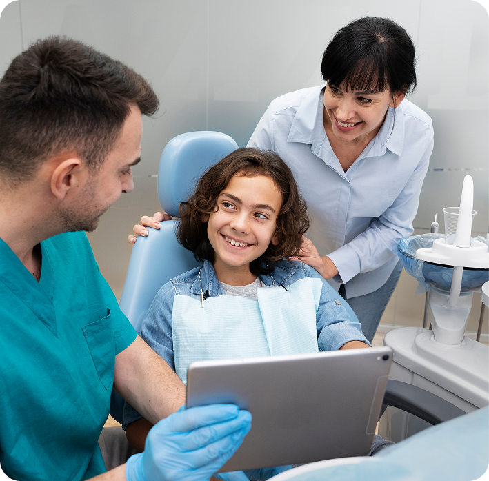 Smiling dental patient or testimonial visual