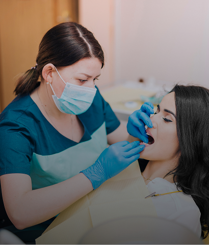 Background layout design for dental services